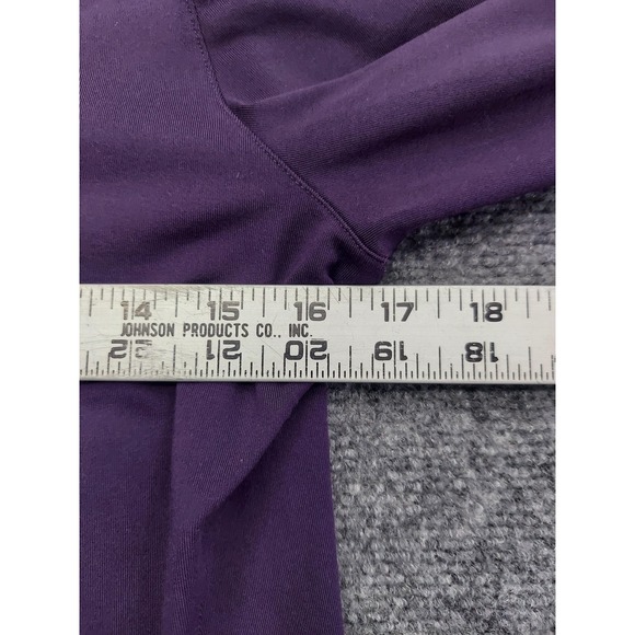 Adidas Hoodie Womens Medium Purple Techfit Climalite Half Zip Thumbholes Running - Picture 11 of 13